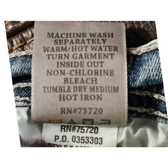 BKE Denim Aiden Distressed Acid Washed Jeans 25R - Picture 5 of 7